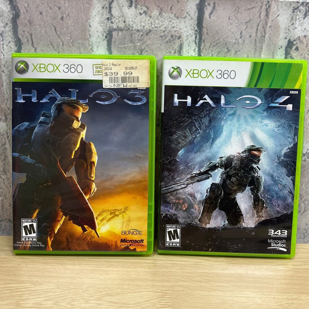 Microsoft Xbox 360 Games Halo 3 & 4 Bundle